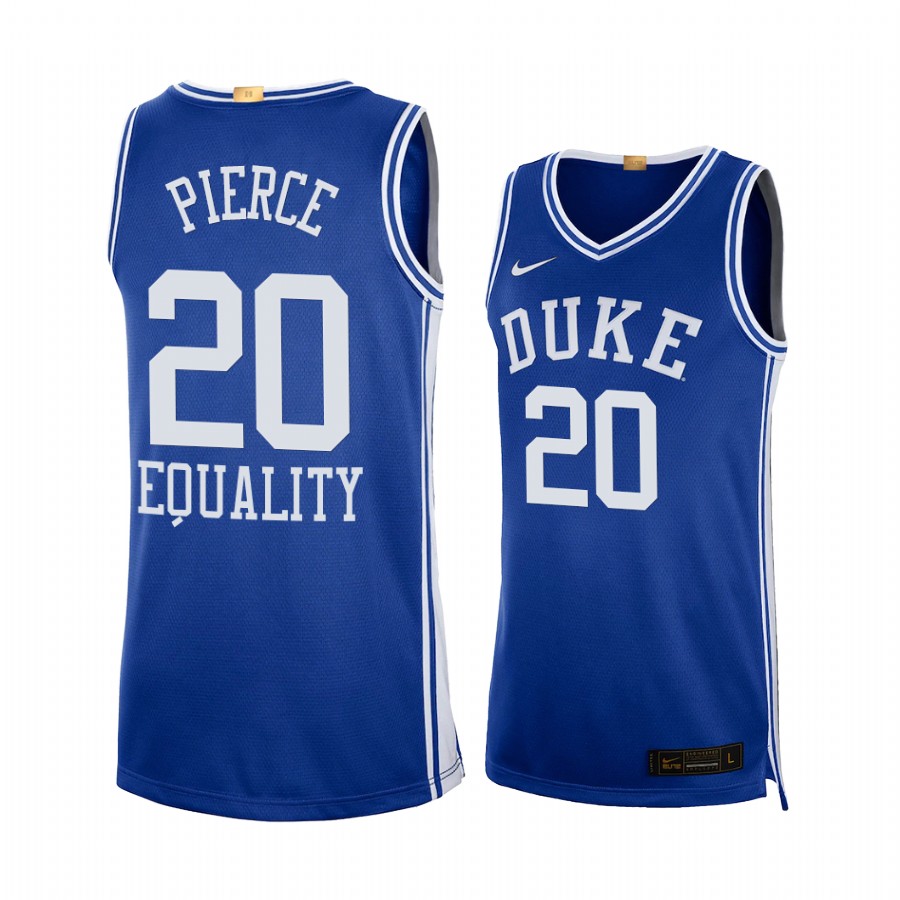Cason Pierce Duke Blue Devils Blue Equality Social Justice Limited 2020-21 Jersey
