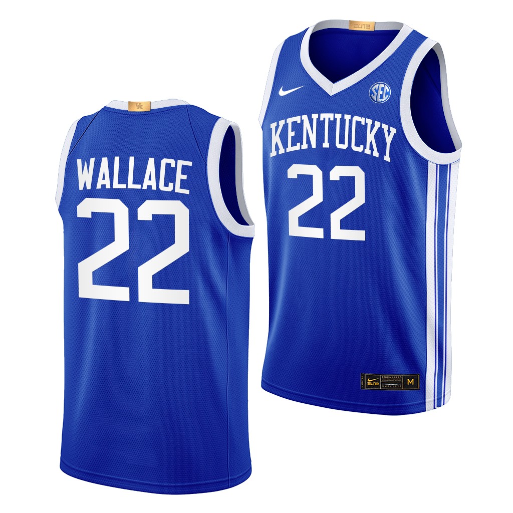 Cason Wallace Kentucky Wildcats #22 Blue Away Jersey 2022-23 Elite