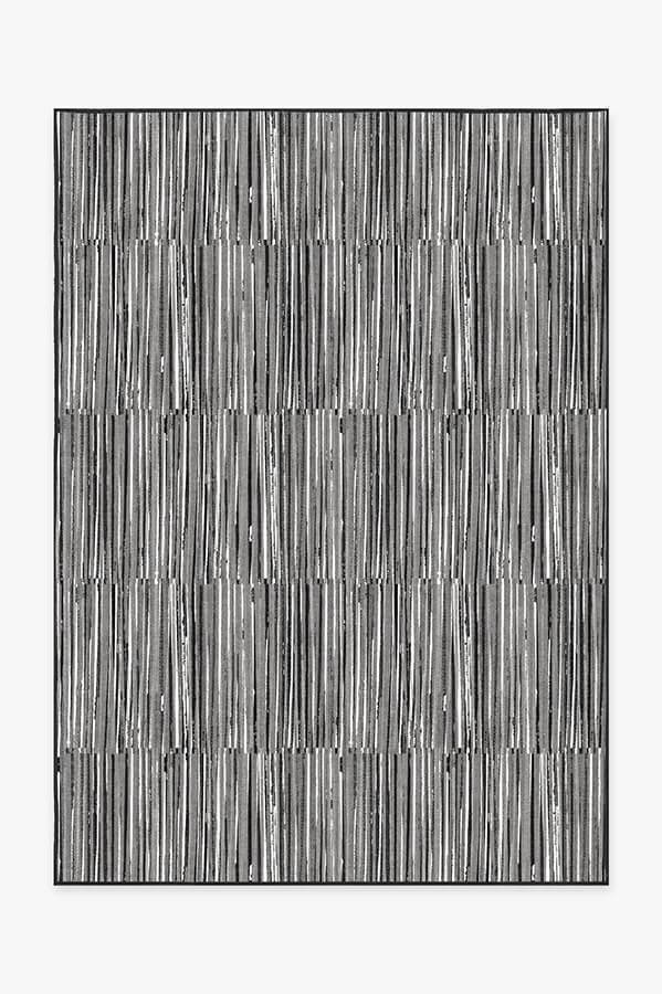 Caspian Stripe Black Limited Edition Rectangle Rug
