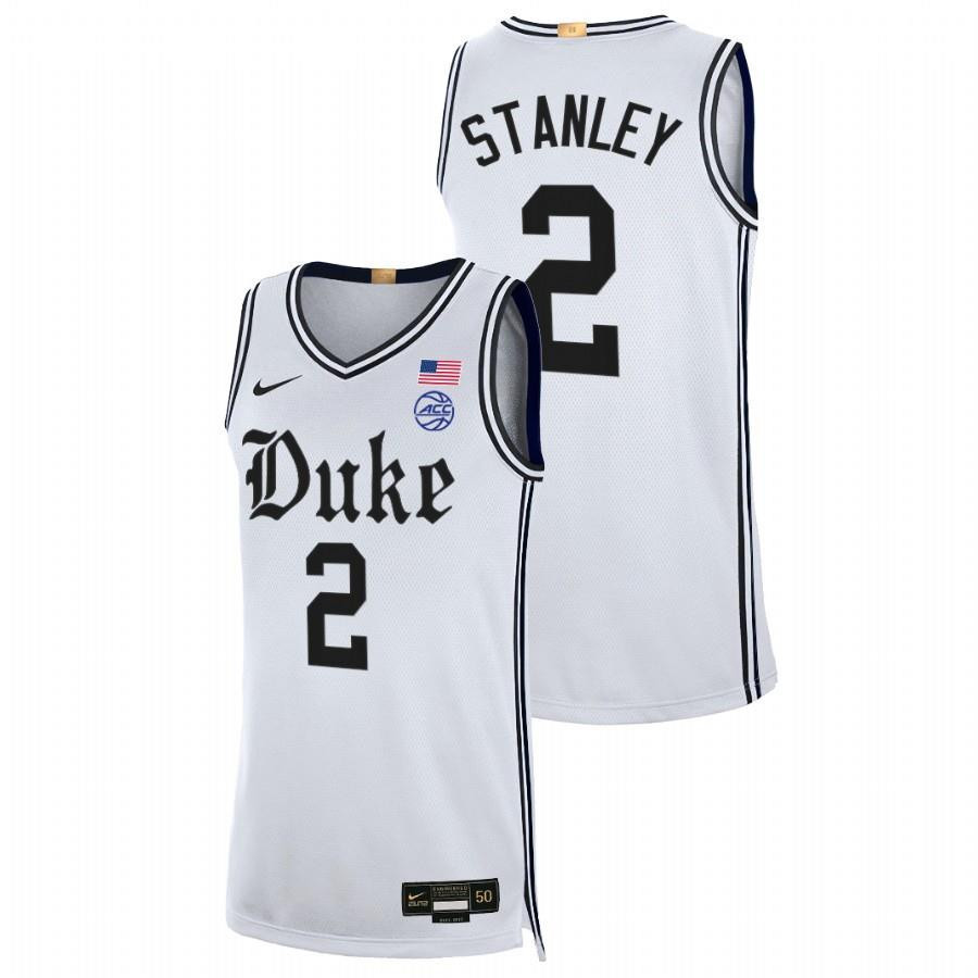 Cassius Stanley 2 White Duke Blue Devils 2023 Limited The Brotherhood Stitched Jersey