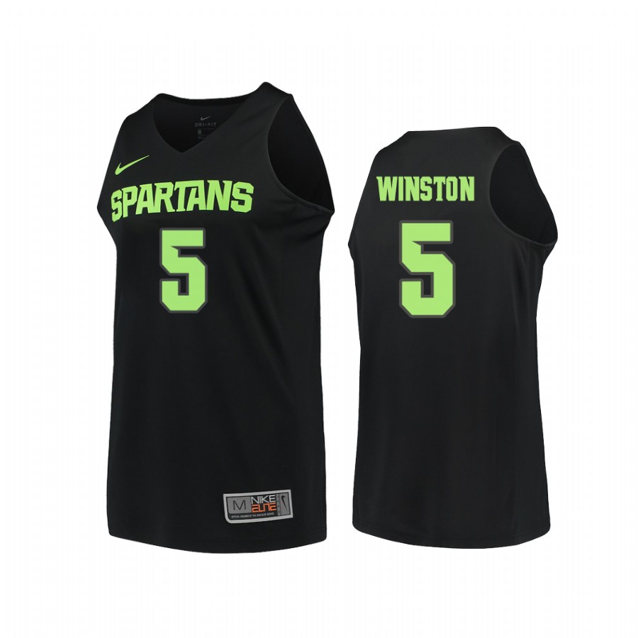 Cassius Winston Michigan State Spartans #5 College Jersey - Black