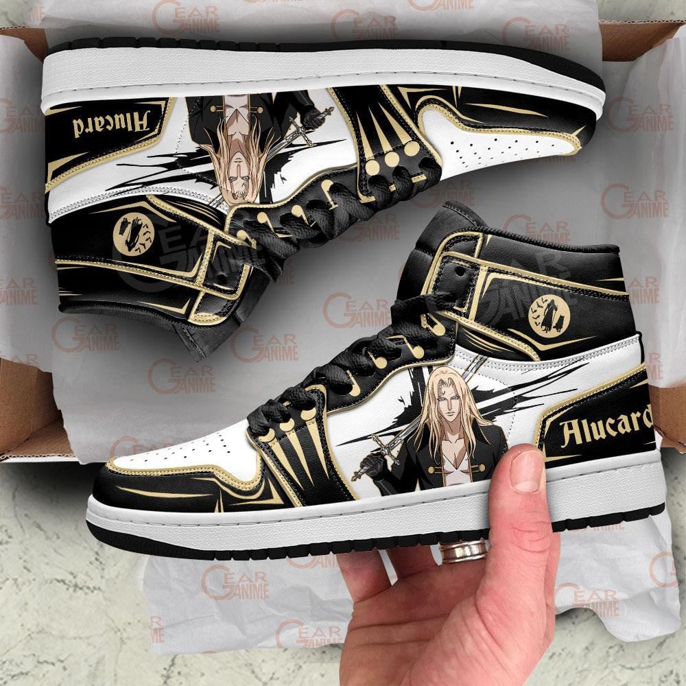 Castlevania Alucard JD1s Sneakers Anime Shoes, Air Jordan Hightop