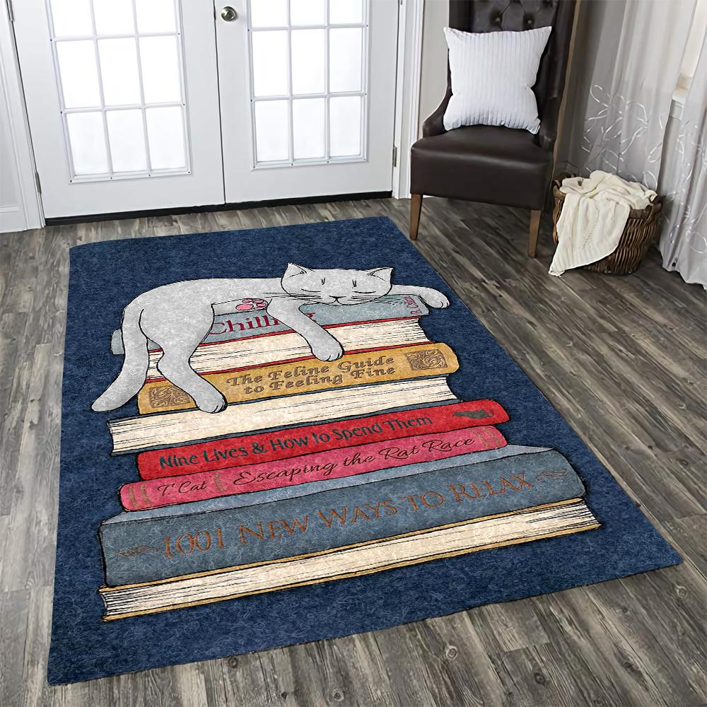 Cat And Book Cg Limited Edition Rectangle Rug