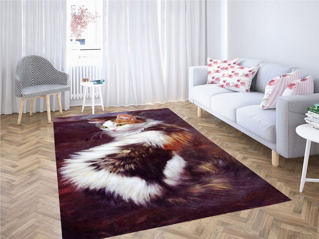 Cat Art Living Room Modern Carpet Rectangle Rug