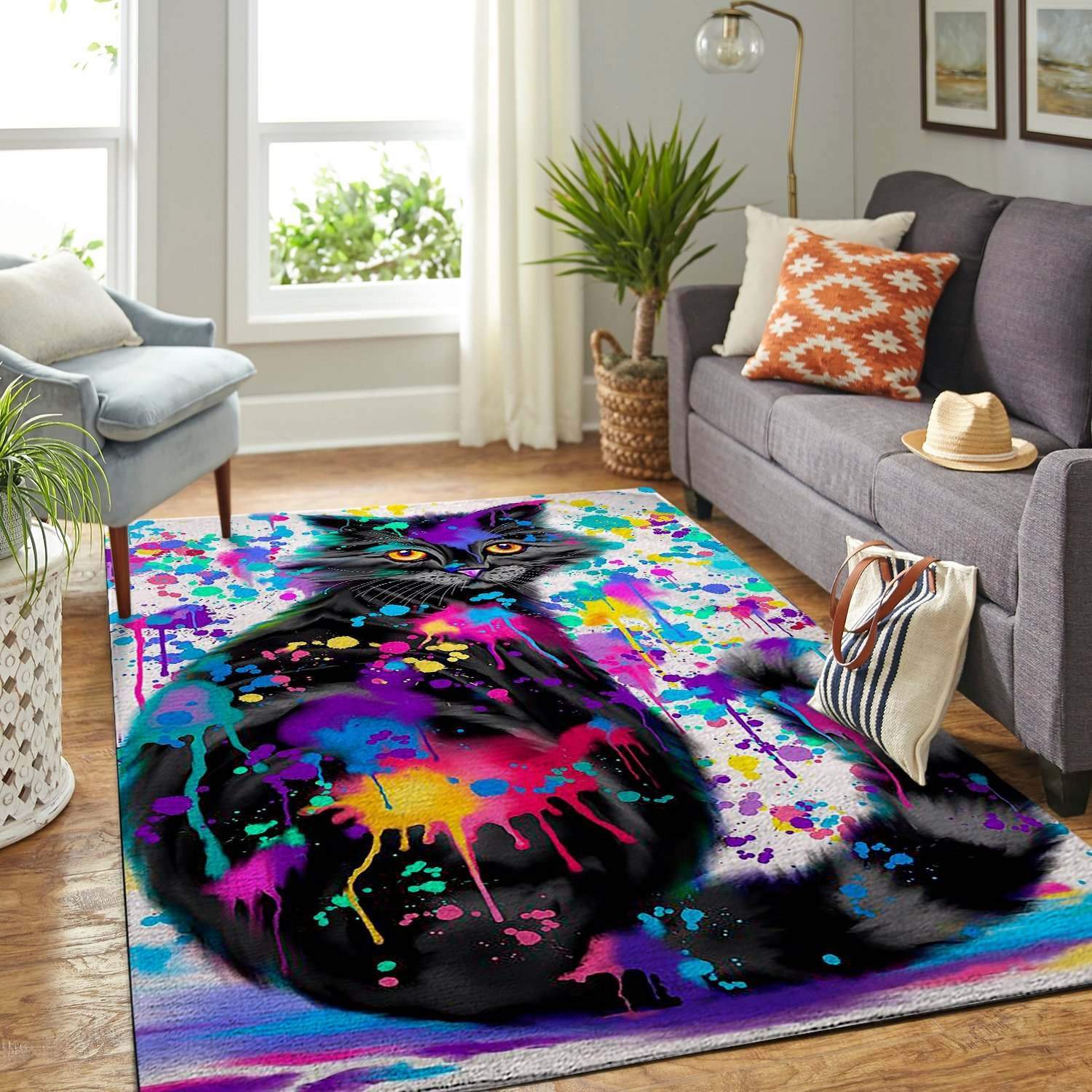 Cat Color Area Limited Edition Rectangle Rug
