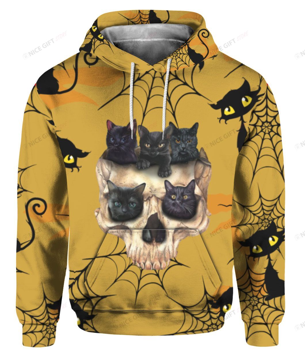 Cat Skull 3D Hoodie Gift For Fans