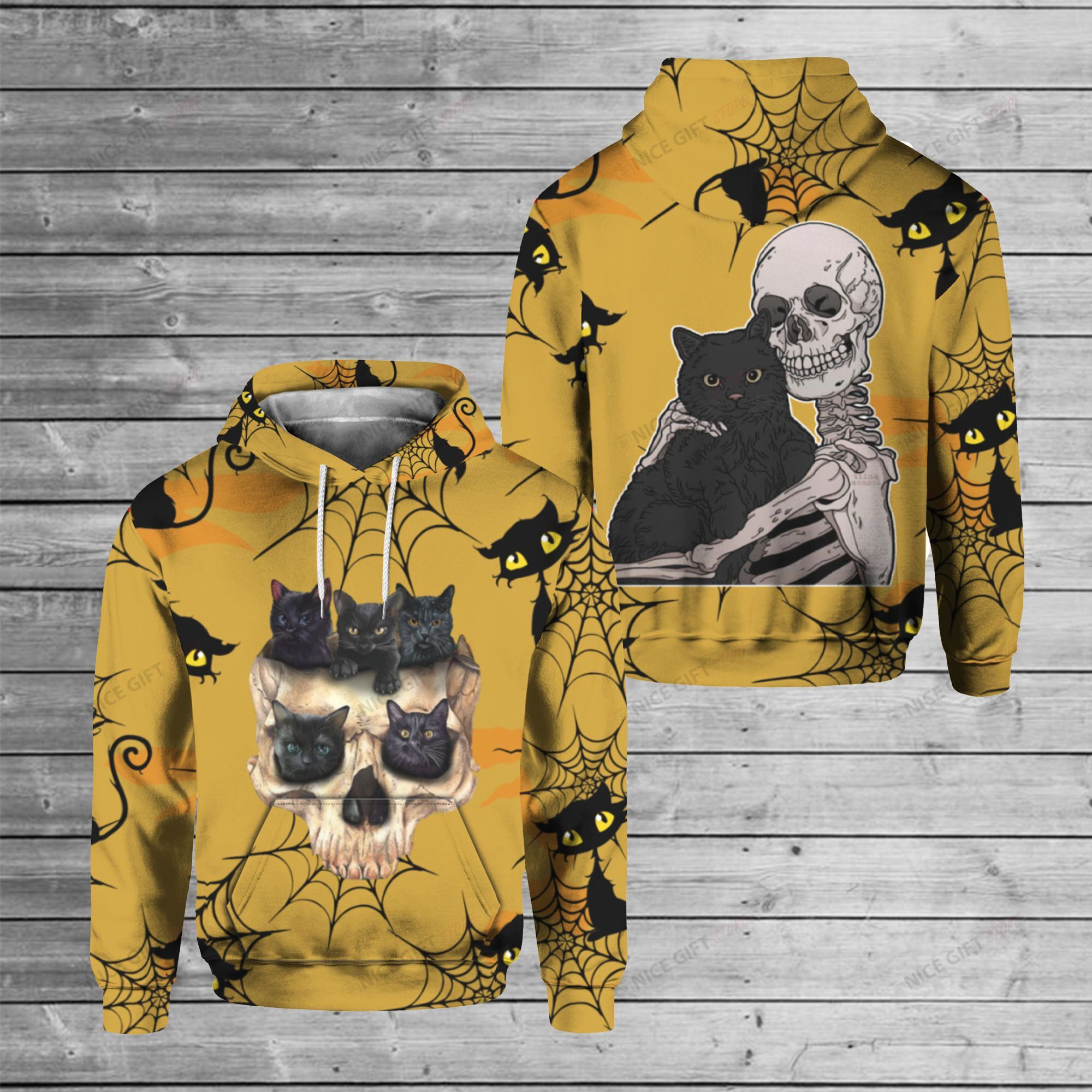 Cat Skull 3D Hoodie Gift For Fans