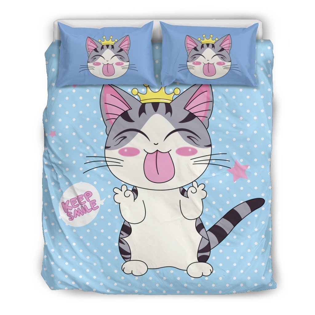 Cat Smile Duvet Cover Bedding Set
