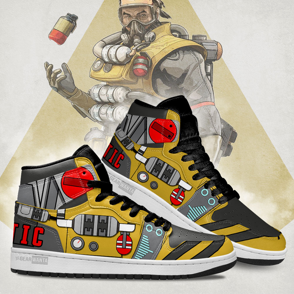 Caustic Apex Legends Air J1s Sneakers Uniform Shoes, Air Jordan Hightop