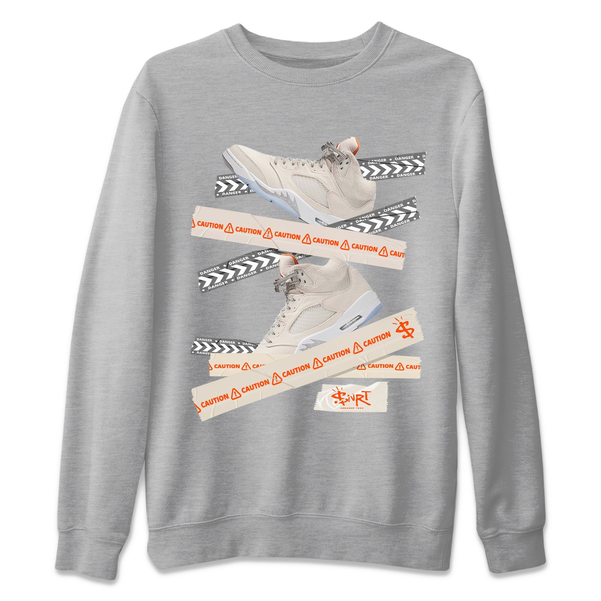 Caution Tape Unisex Sweater – Air Jordan 5 Craft, Sneakers Matching Sweater