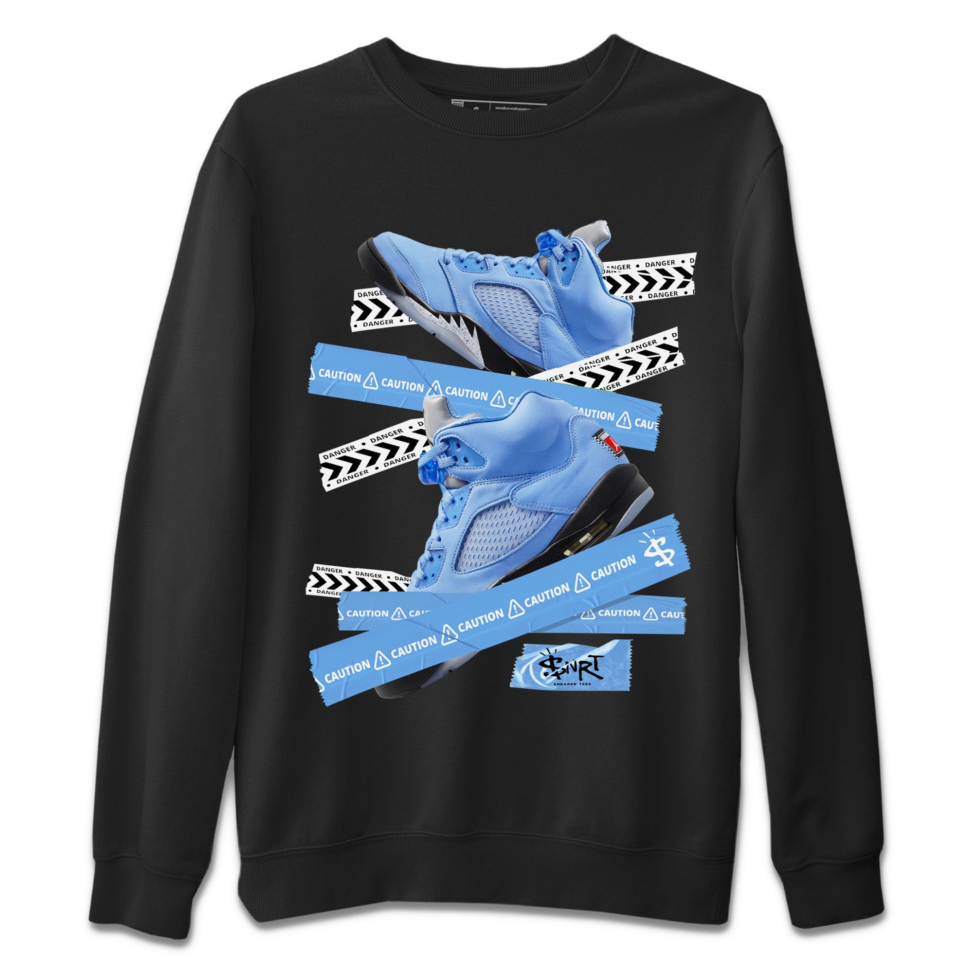 Caution Tape Unisex Sweater – Air Jordan 5 UNC, Sneakers Matching Sweater