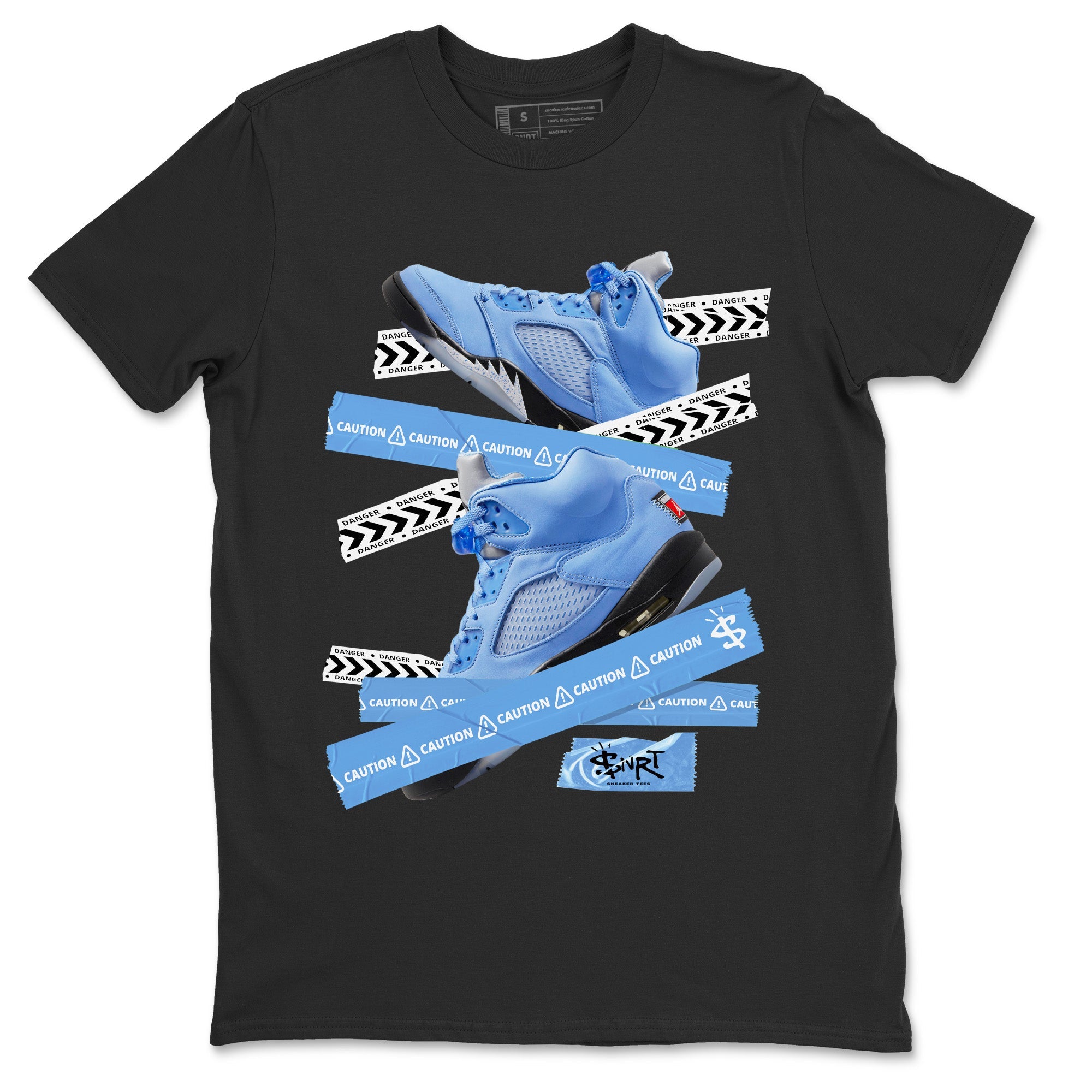 Caution Tape Unisex Tshirt – Air Jordan 5 UNC