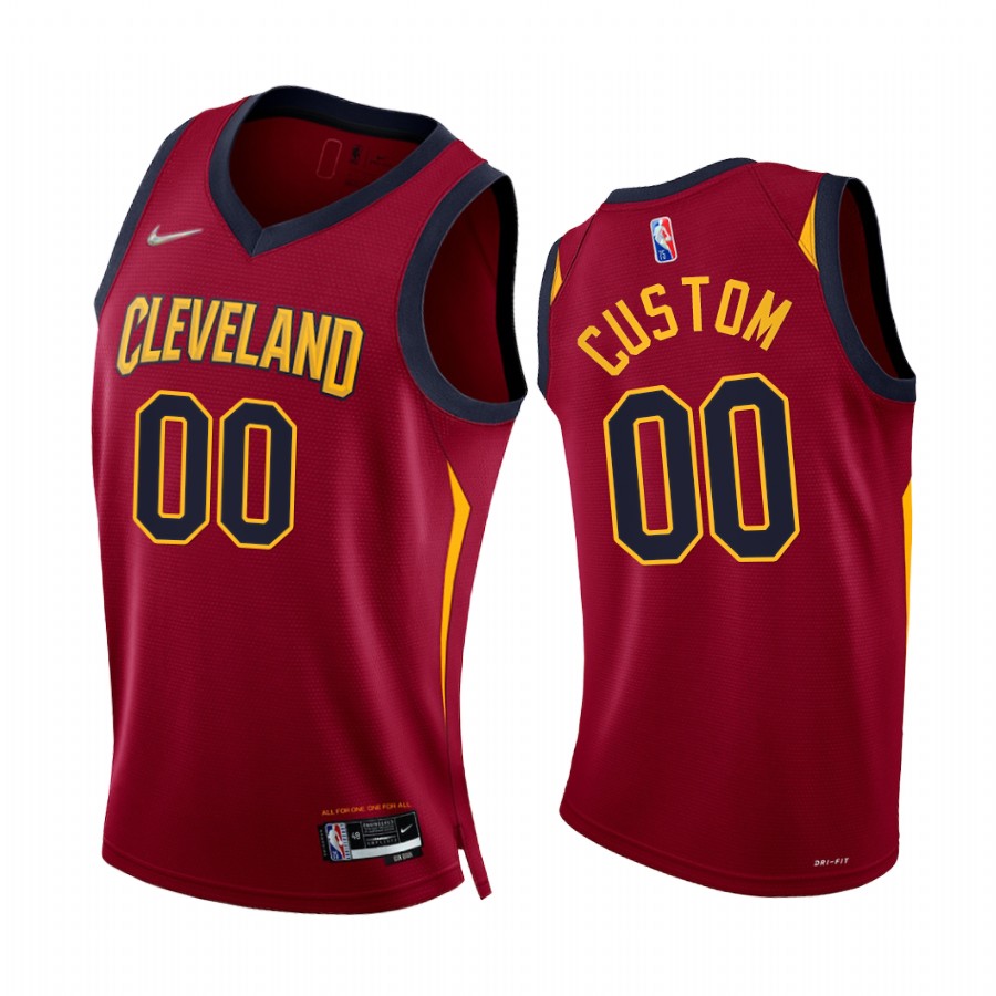 Cavaliers Custom 75th Diamond Anniversary Wine 2021-22 Jersey Icon Edition