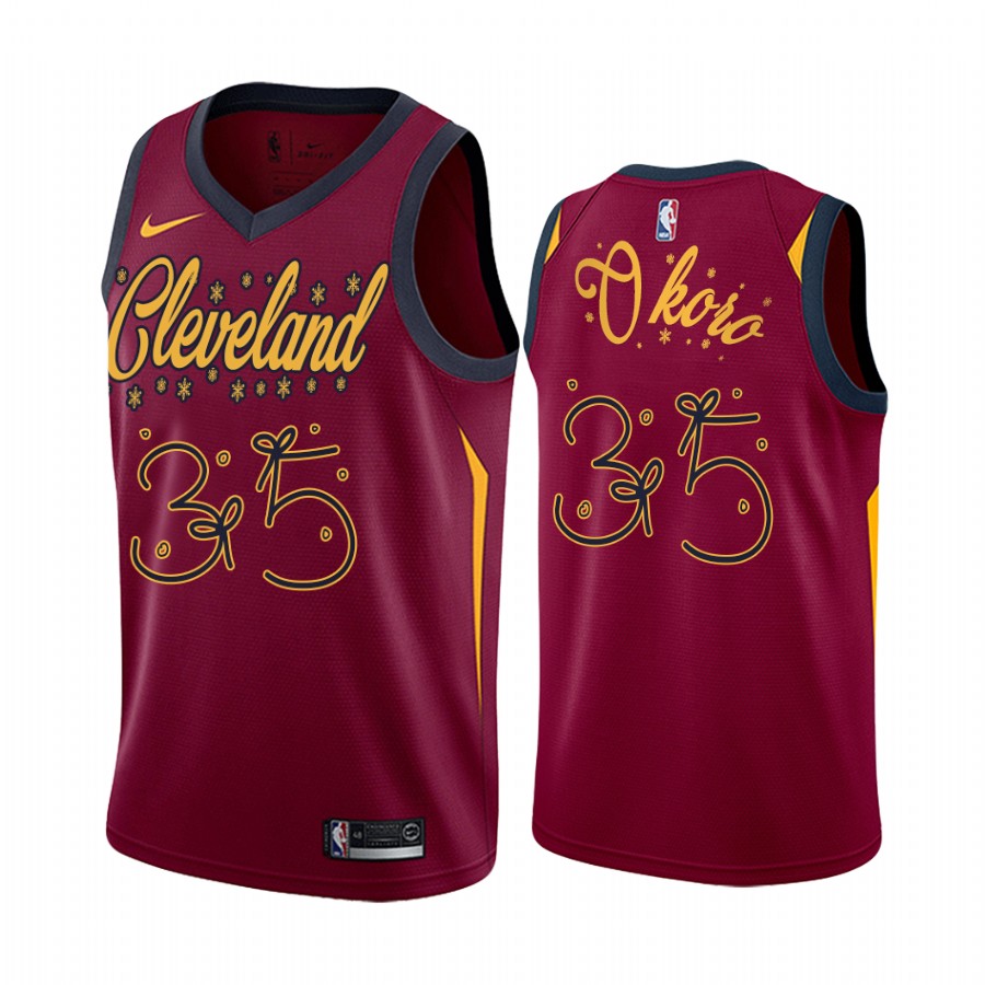Cavaliers Isaac Okoro 2020 Xmas Jersey Festive Special Edition Red