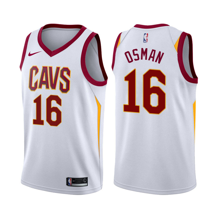 Cavaliers Male Cedi Osman #16 Association Edition White Jersey