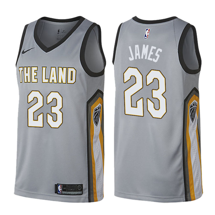 Cavaliers Male LeBron James #23 City Edition Gray Jersey