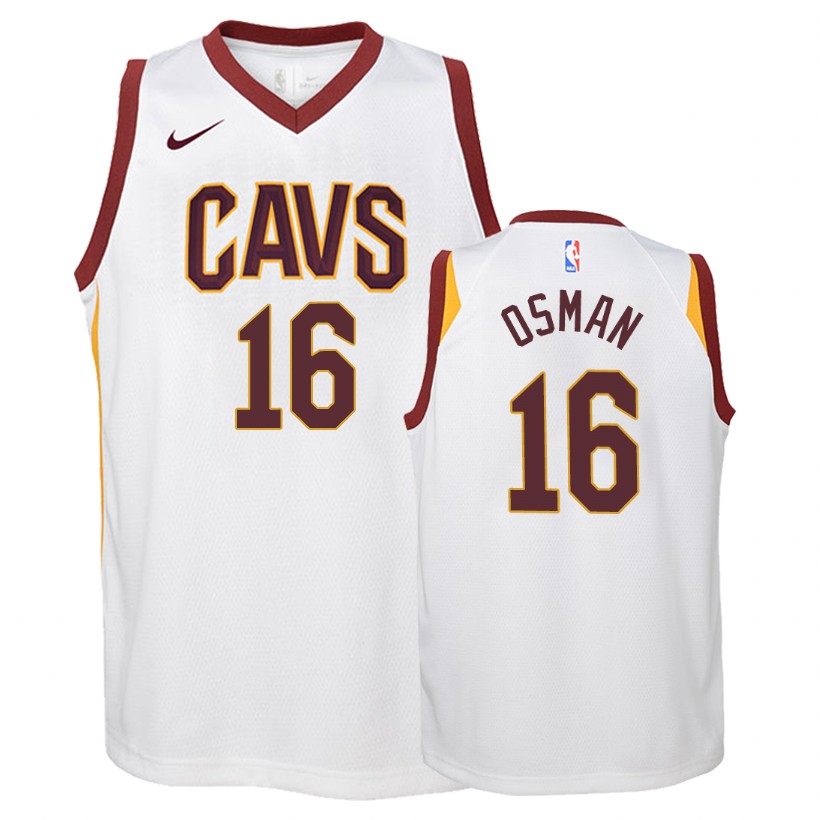 Cavaliers Youth Cedi Osman #16 Association White Jersey