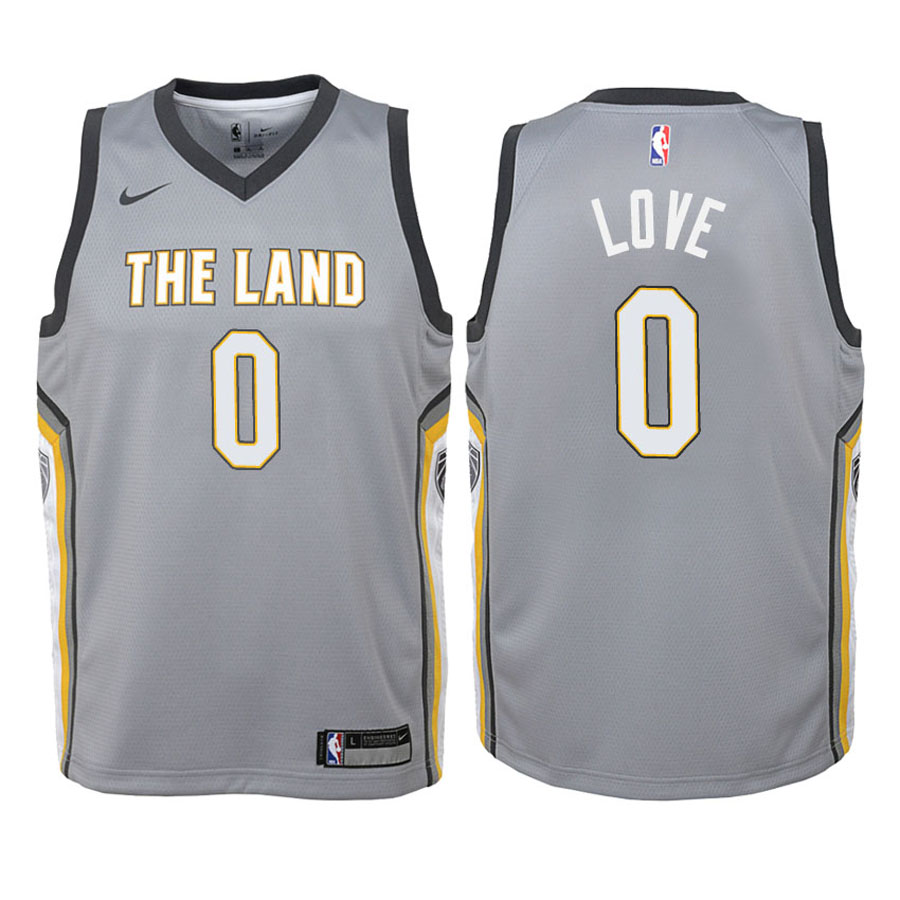 Cavaliers Youth Kevin Love #0 City Edition Gray Jersey