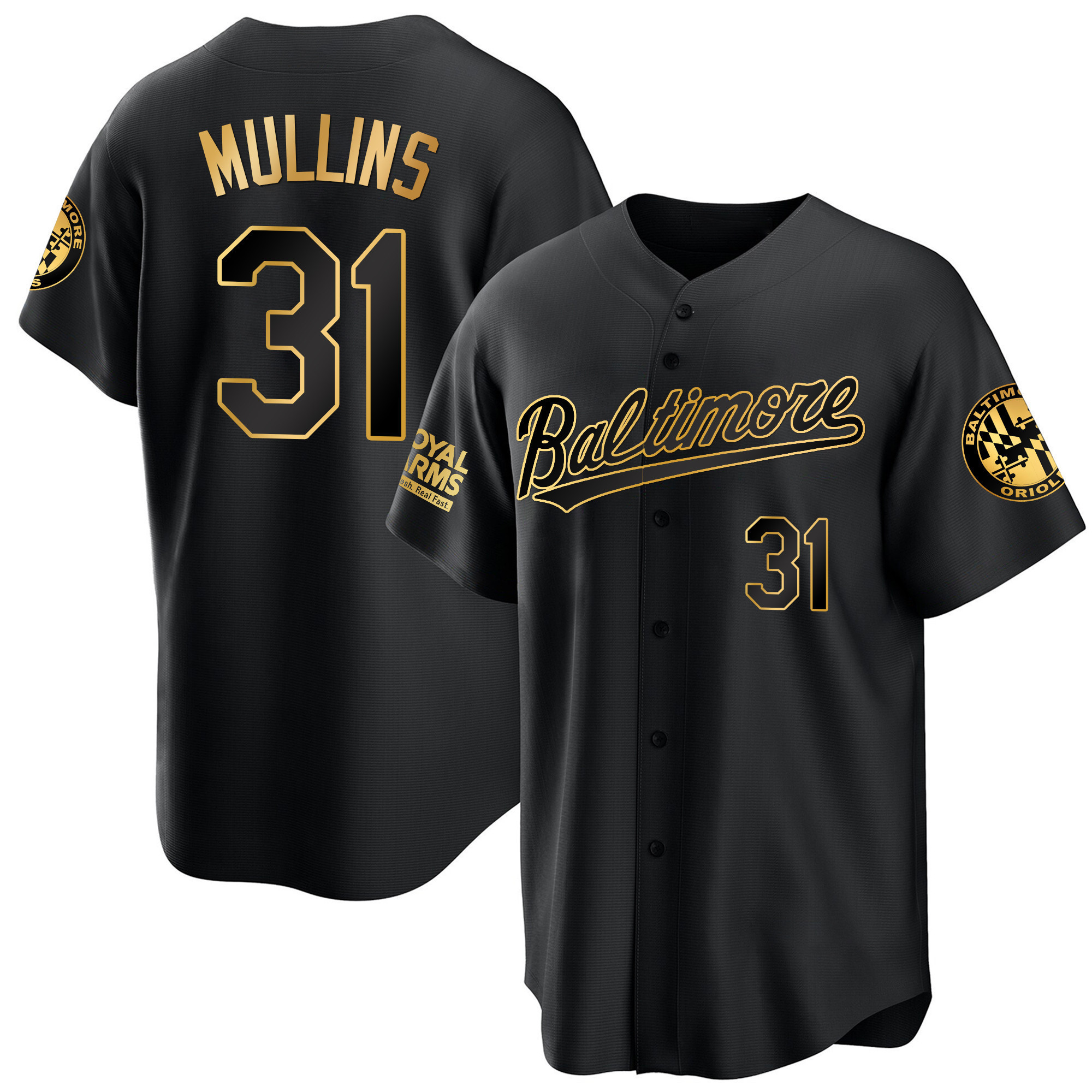 Cedric Mullins Men’s Baltimore Orioles 2023 Gold Cool Black Gold Jersey - All Stitched