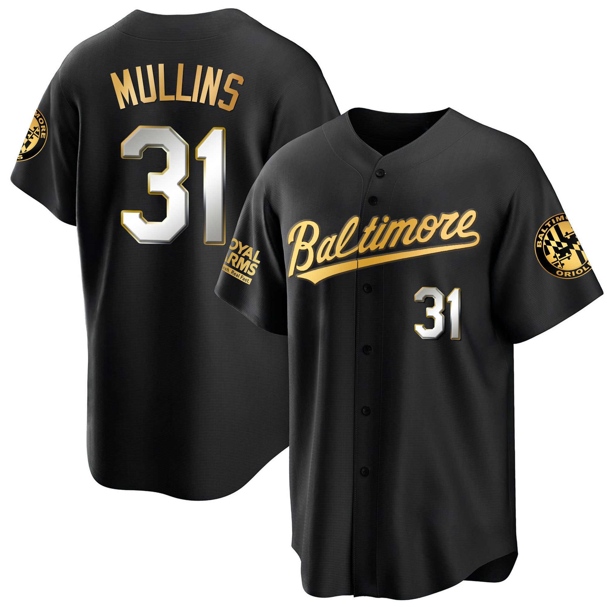 Cedric Mullins Men’s Baltimore Orioles 2023 Gold Cool Black Limited Jersey - All Stitched