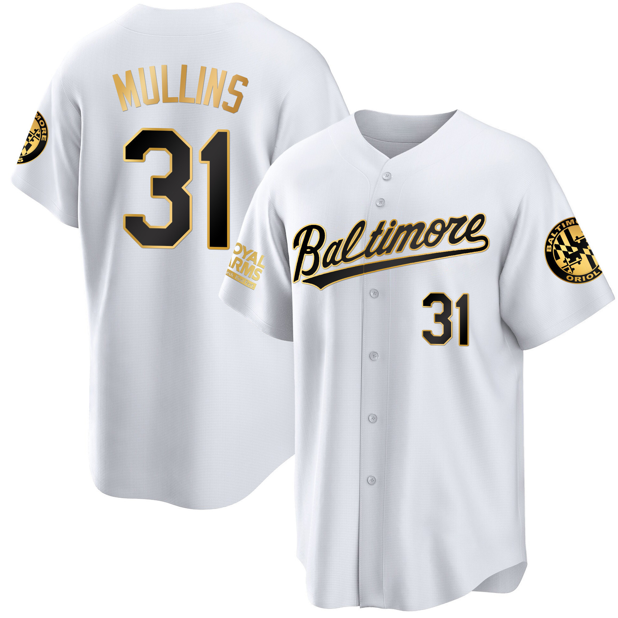 Cedric Mullins Men’s Baltimore Orioles 2023 Gold Cool White Gold Jersey - All Stitched