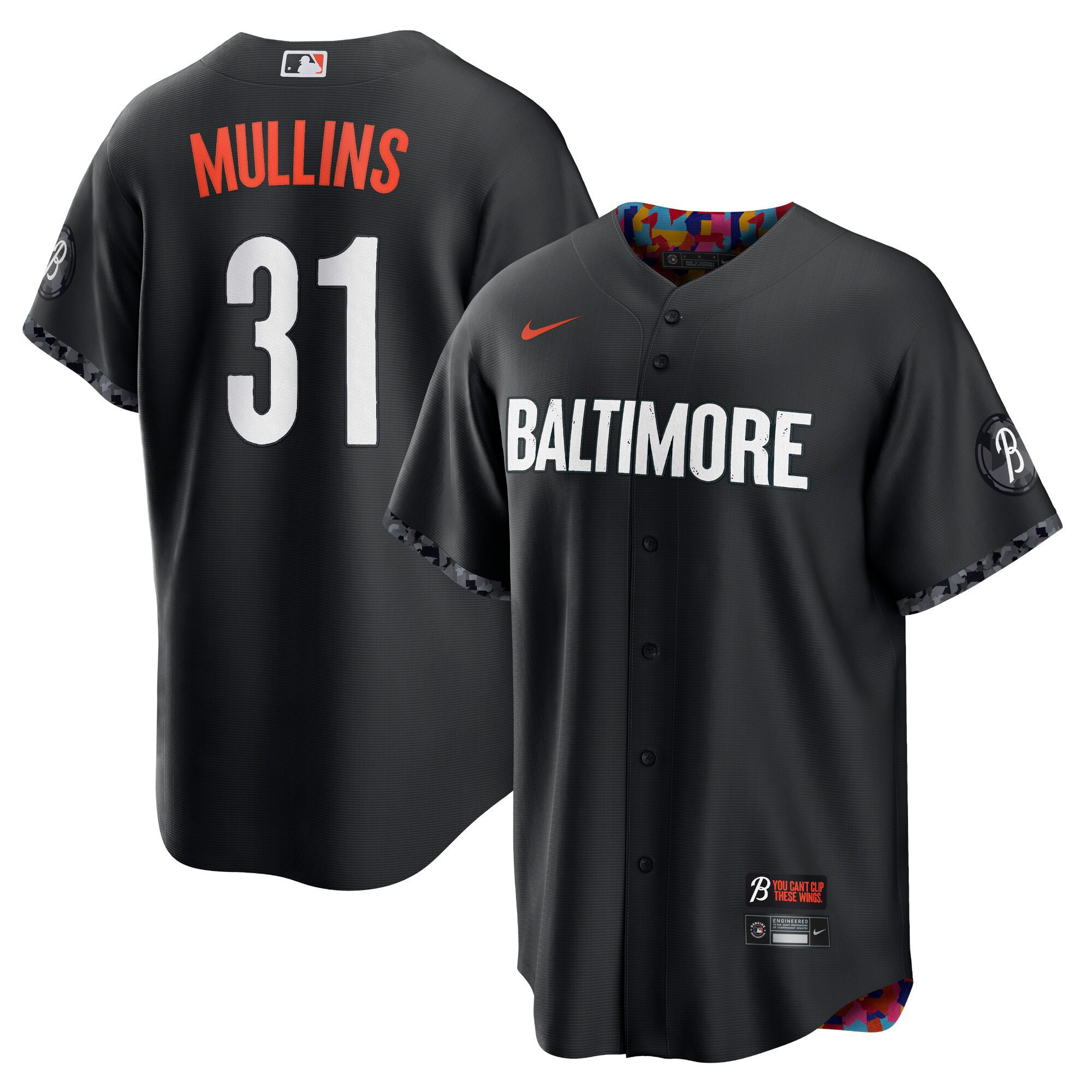Cedric Mullins Men's Baltimore Orioles 2023 City Connect Cool Base Jersey - All Stitched