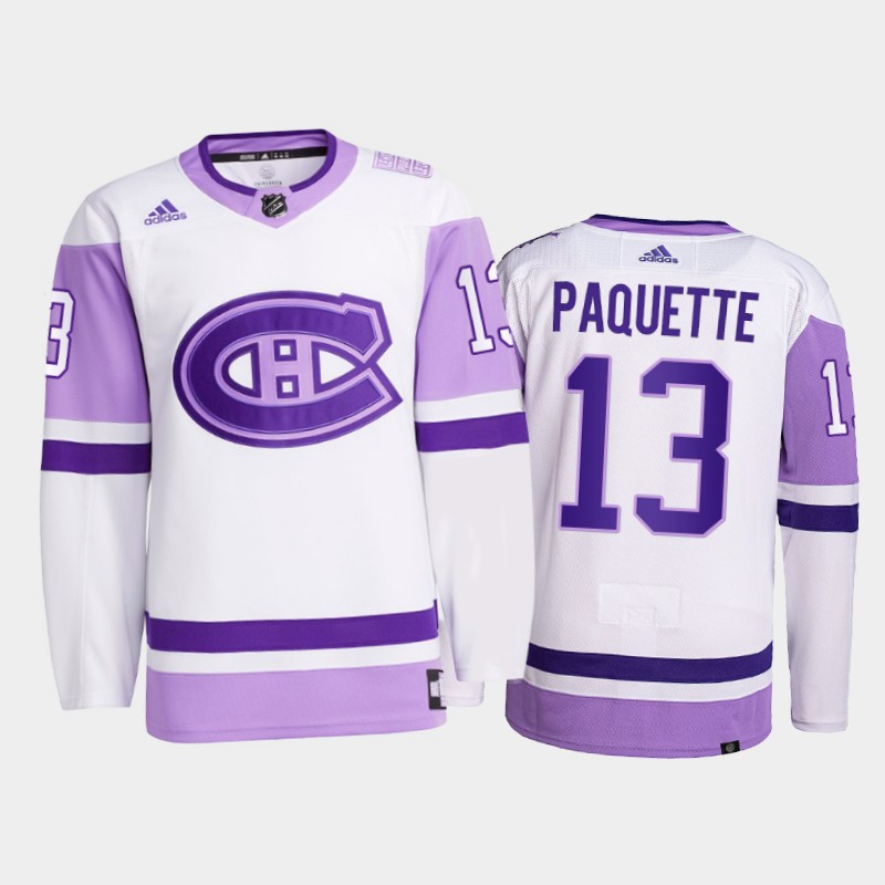 Cedric Paquette #13 Montreal Canadiens 2021 FightsCancer White Primegreen Jersey