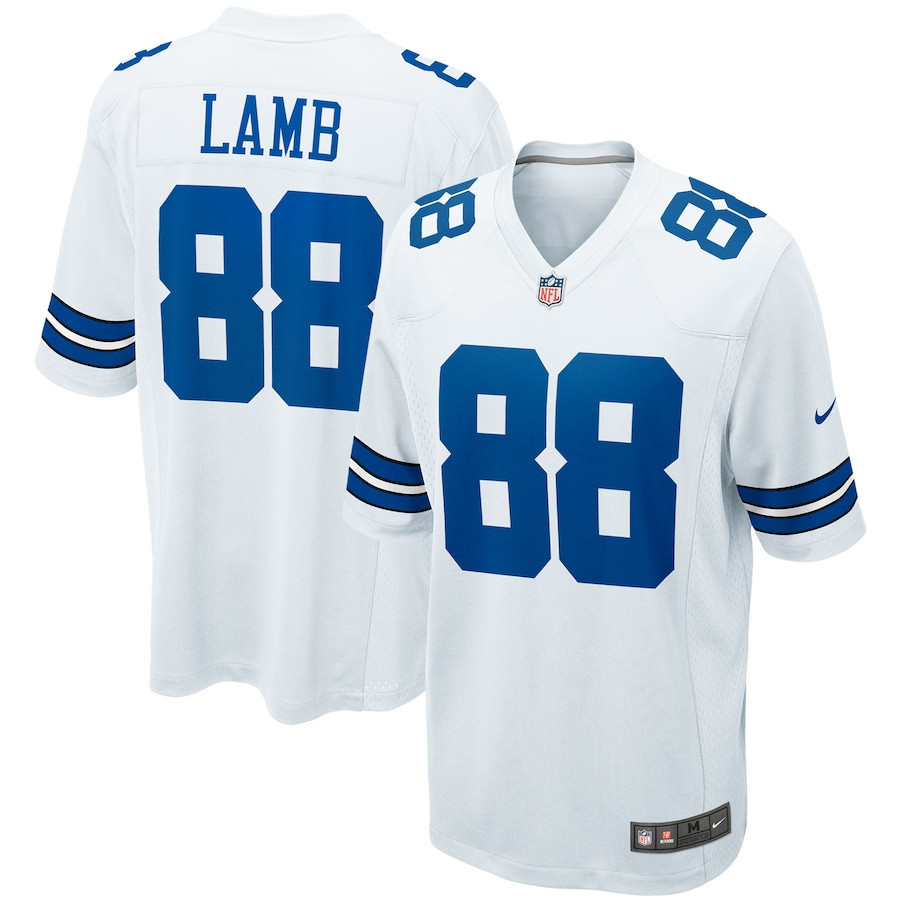 CeeDee Lamb 88 Dallas Cowboys Game Team Stitched Jersey – White