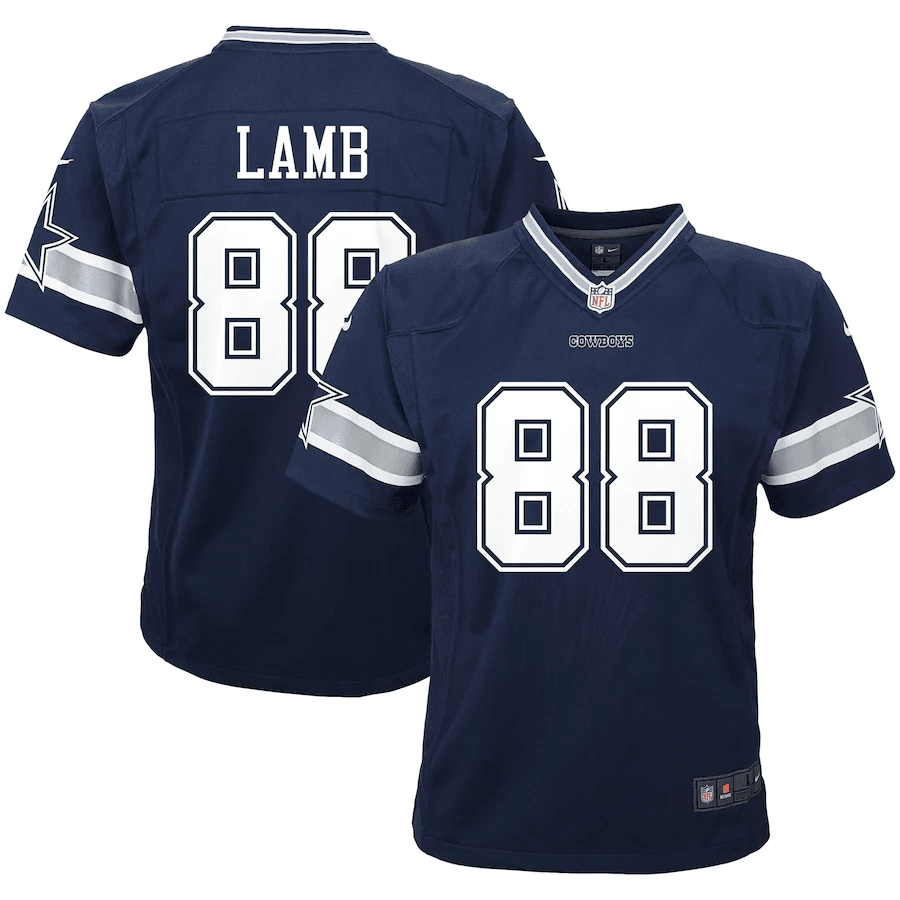 CeeDee Lamb 88 Dallas Cowboys Infant Game Stitched Jersey – Navy