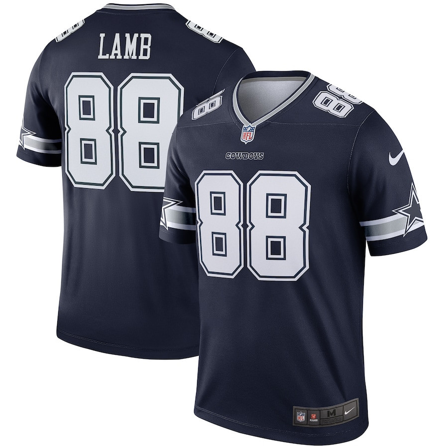 CeeDee Lamb 88 Dallas Cowboys Legend Stitched Jersey – Navy
