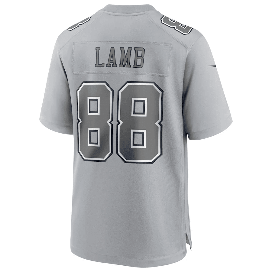 CeeDee Lamb 88 Dallas Cowboys Men Atmosphere Fashion Game Stitched Jersey – Gray