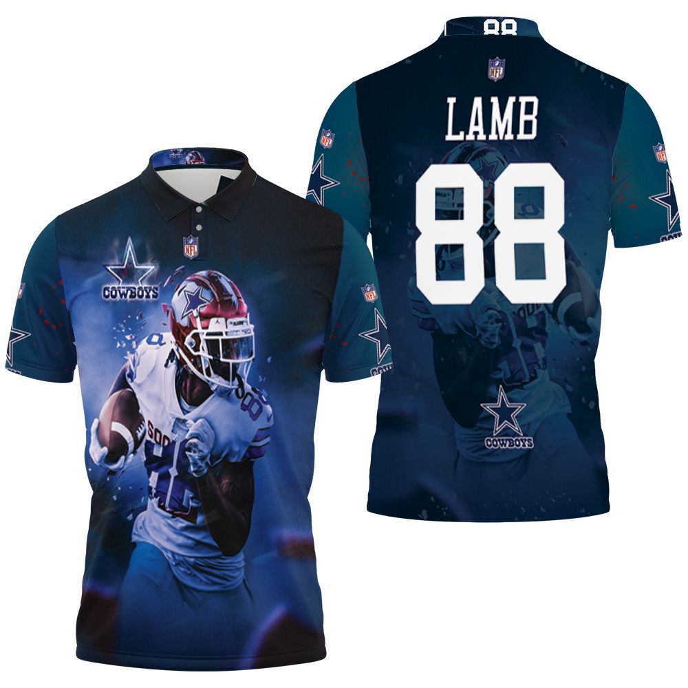 Ceedee Lamb 88 Dallas Cowboys Oklahoma Sooners 3D Polo Shirt