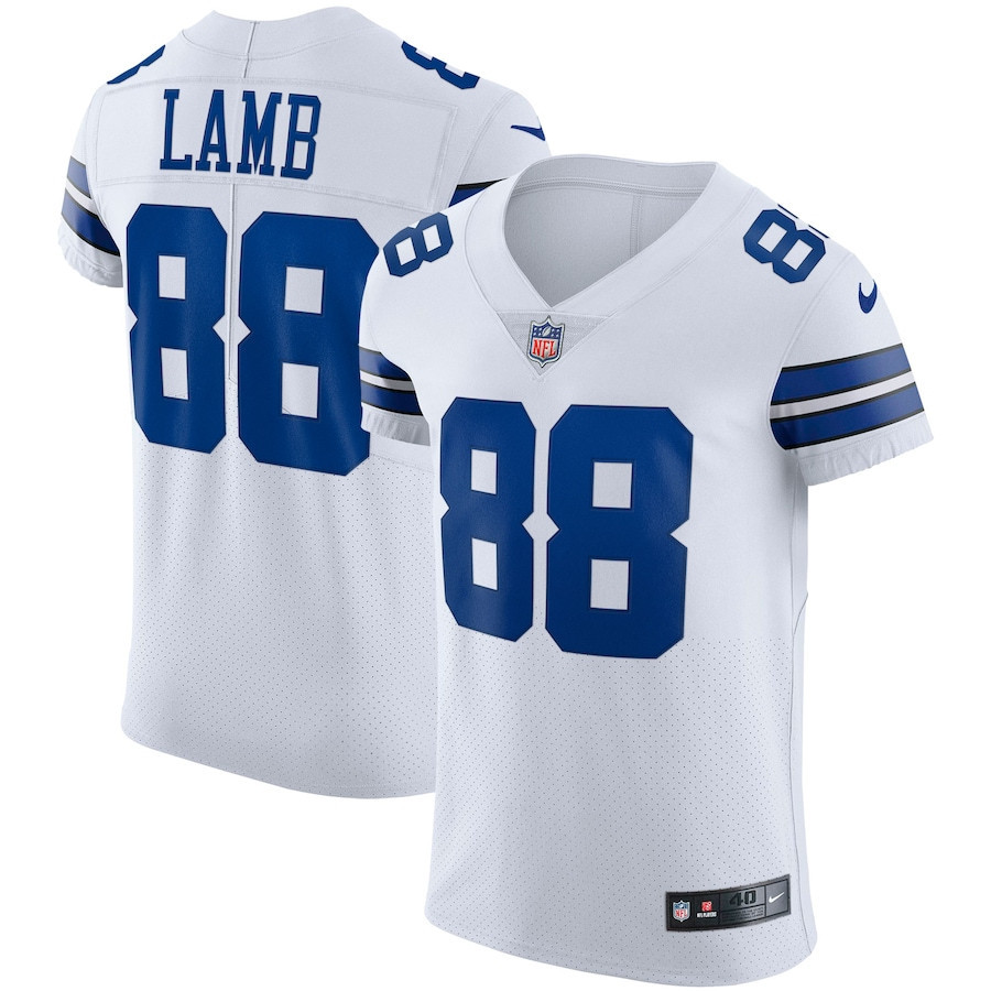 CeeDee Lamb 88 Dallas Cowboys Vapor Elite Stitched Jersey – White