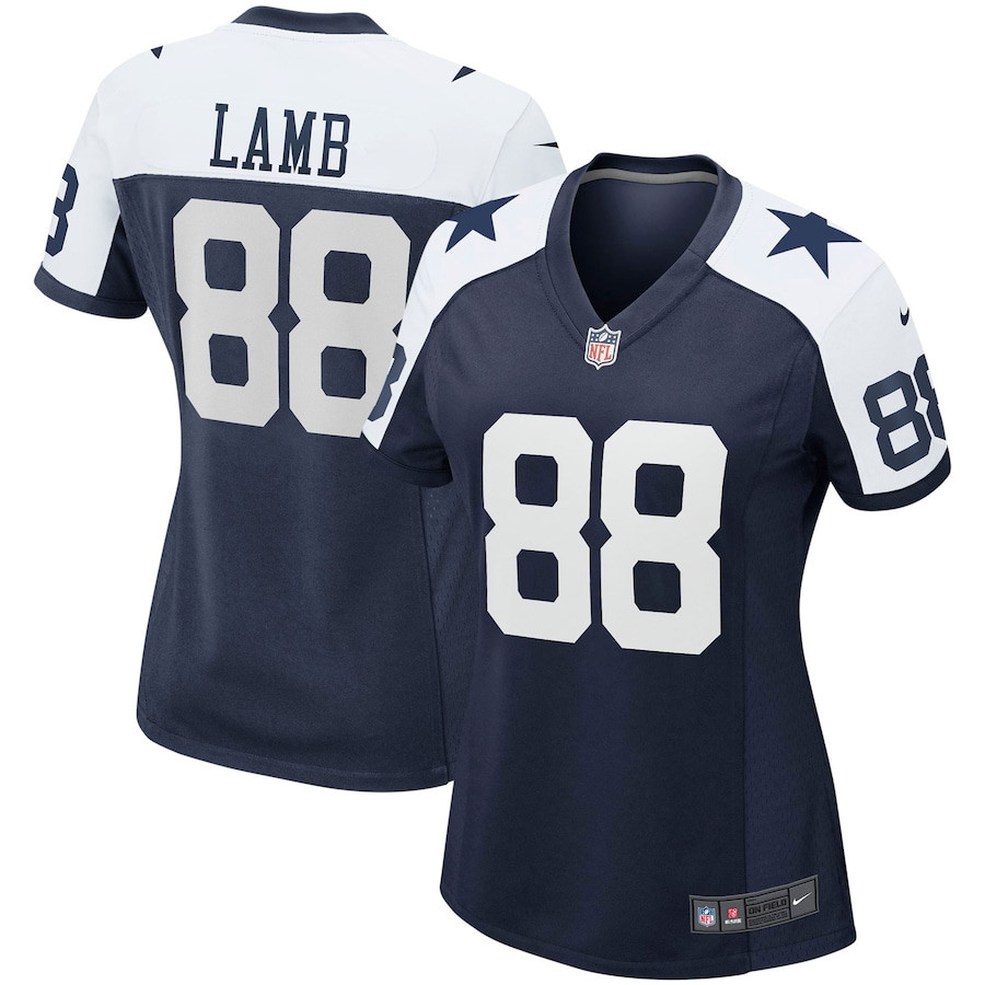 CeeDee Lamb 88 Dallas Cowboys Women’s Alternate Game Team Stitched Jersey – Navy