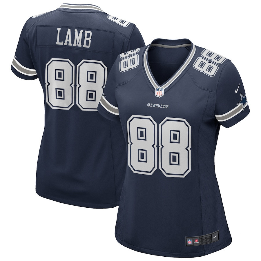 CeeDee Lamb 88 Dallas Cowboys Women’s Game Stitched Jersey – Navy