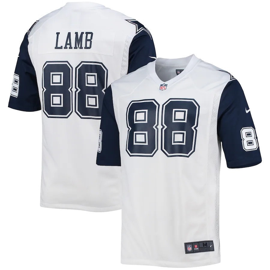 CeeDee Lamb Dallas Cowboys Game Team Alternate White Jersey - All Stitched 