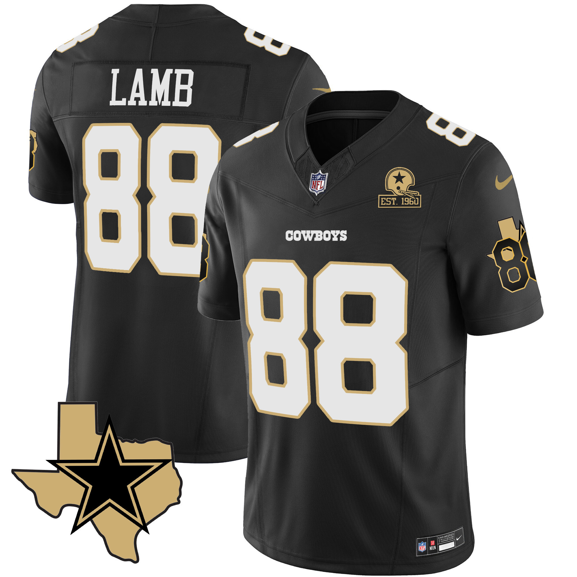 CeeDee Lamb Men's Dallas Cowboys Special Vapor Limited Black Jersey - All Stitched 
