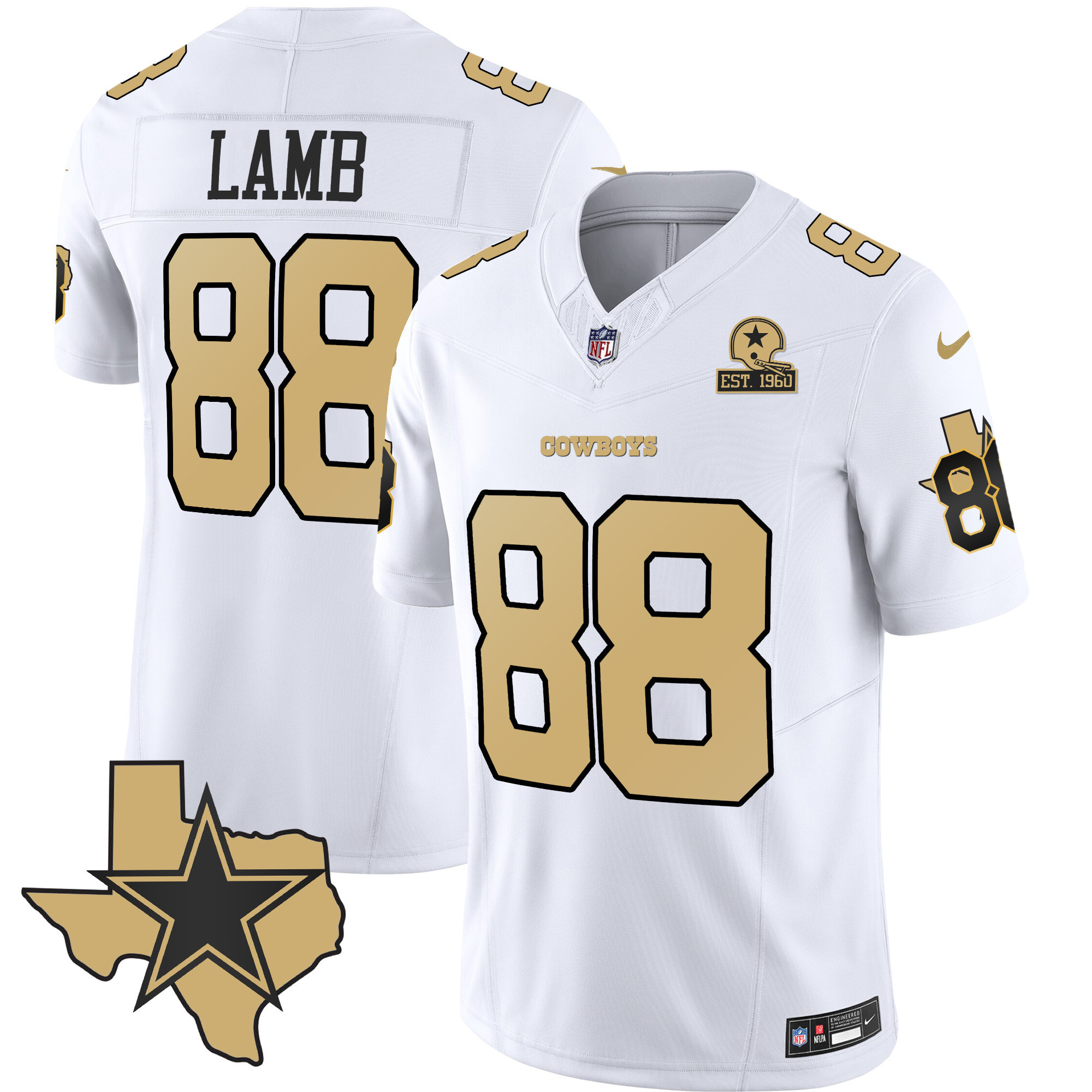 CeeDee Lamb Men's Dallas Cowboys Special Vapor Limited White Jersey - All Stitched 