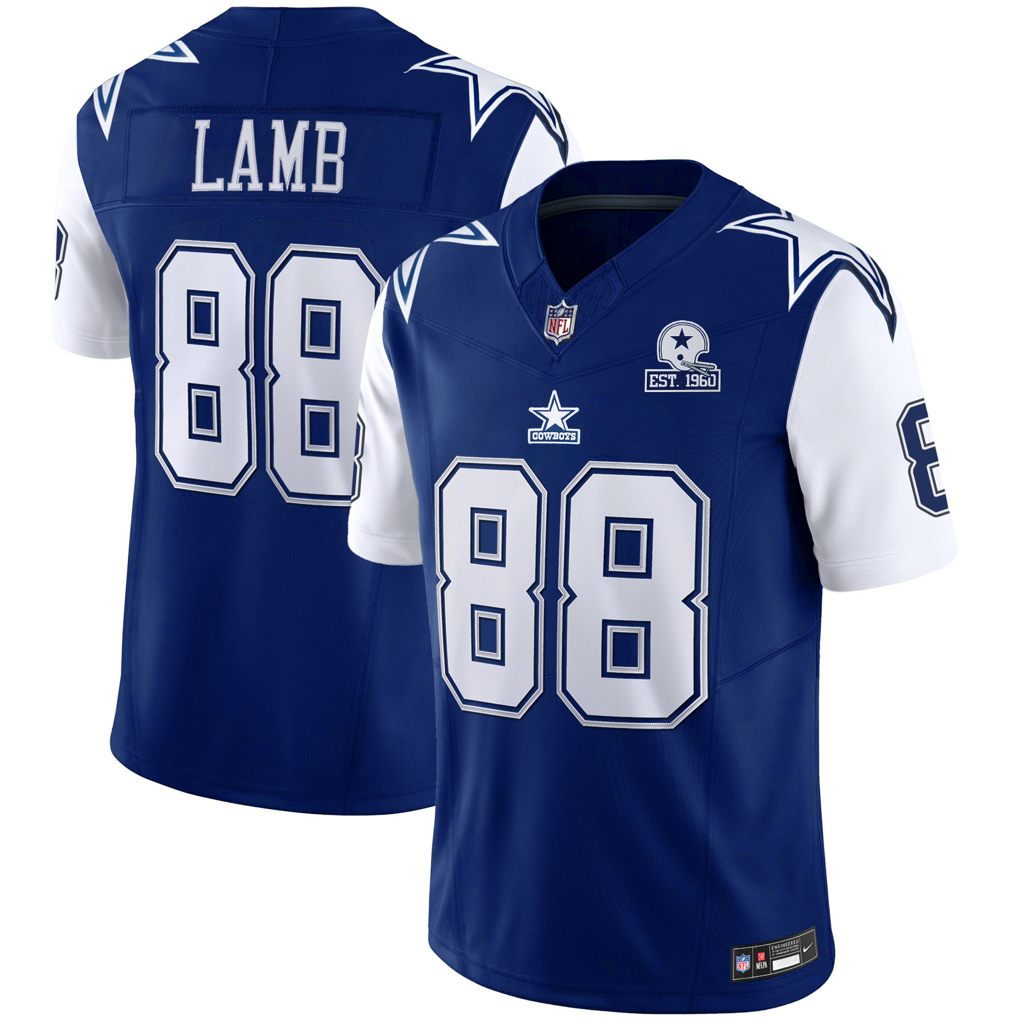 CeeDee Lamb Men's Dallas Cowboys Throwback Limited Vapor 1995 Jersey - All Stitched 