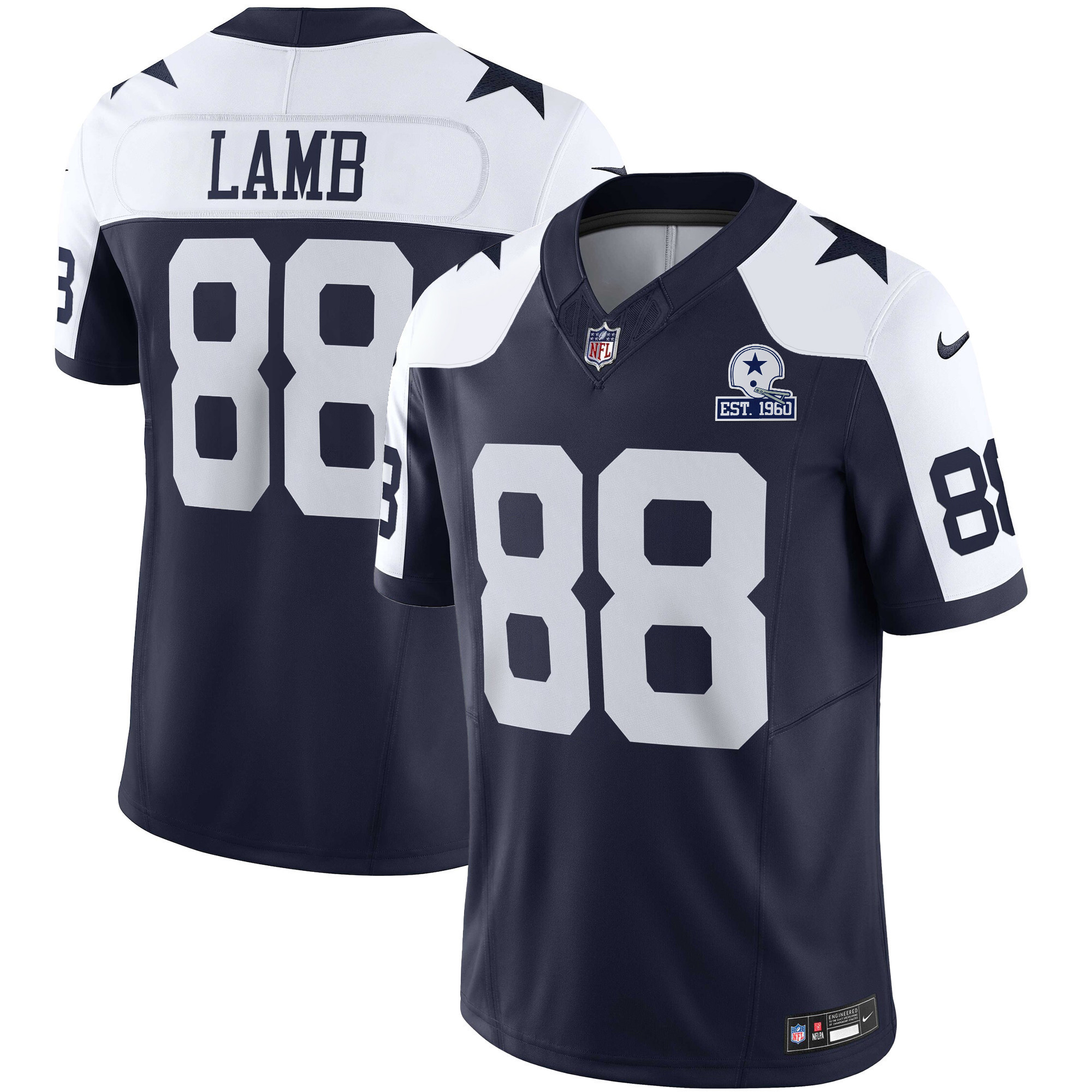 CeeDee Lamb Men's Dallas Cowboys Throwback Limited Vapor 2004 Jersey - All Stitched 