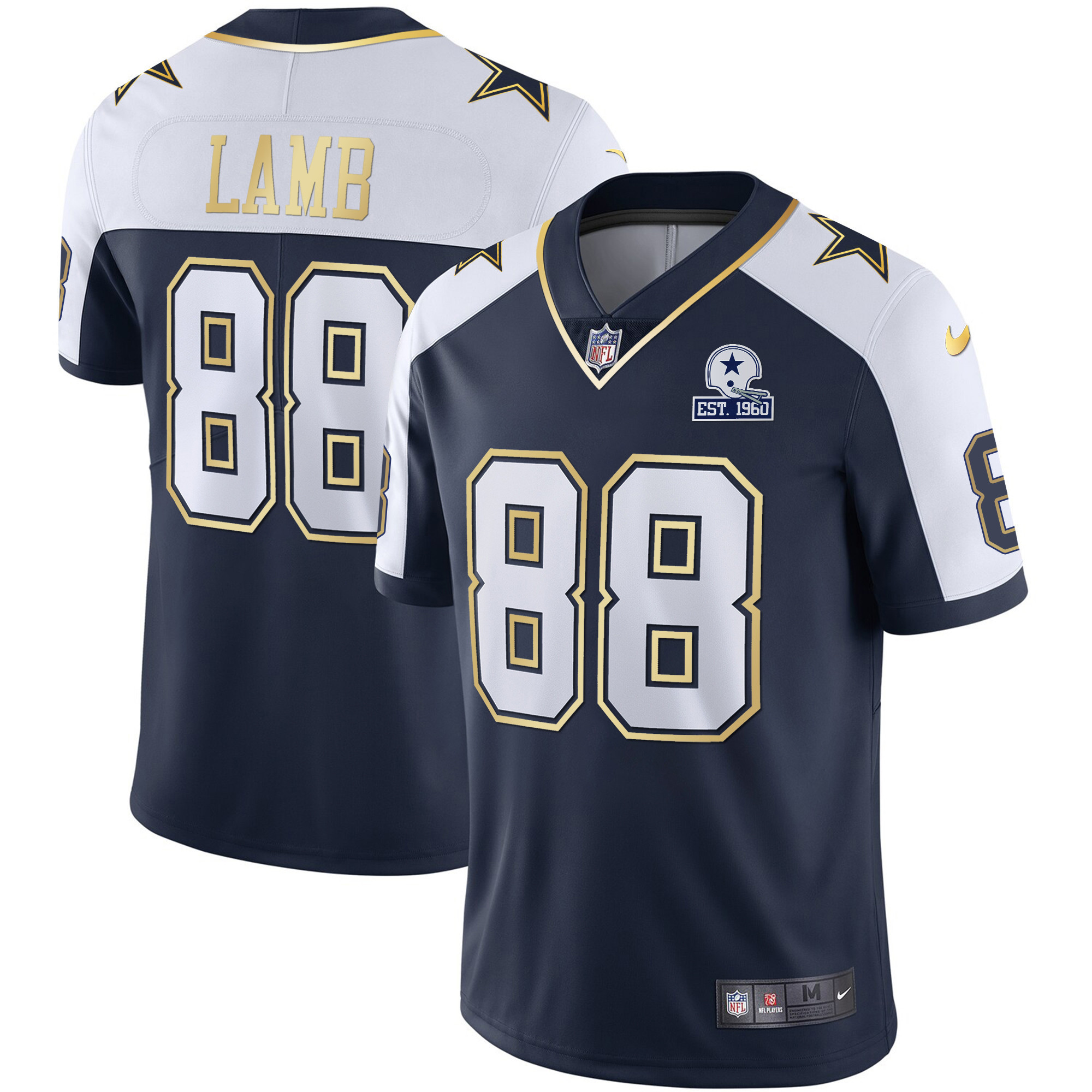 CeeDee Lamb Men's Dallas Cowboys Vapor Gold Alternate Jersey - All Stitched 
