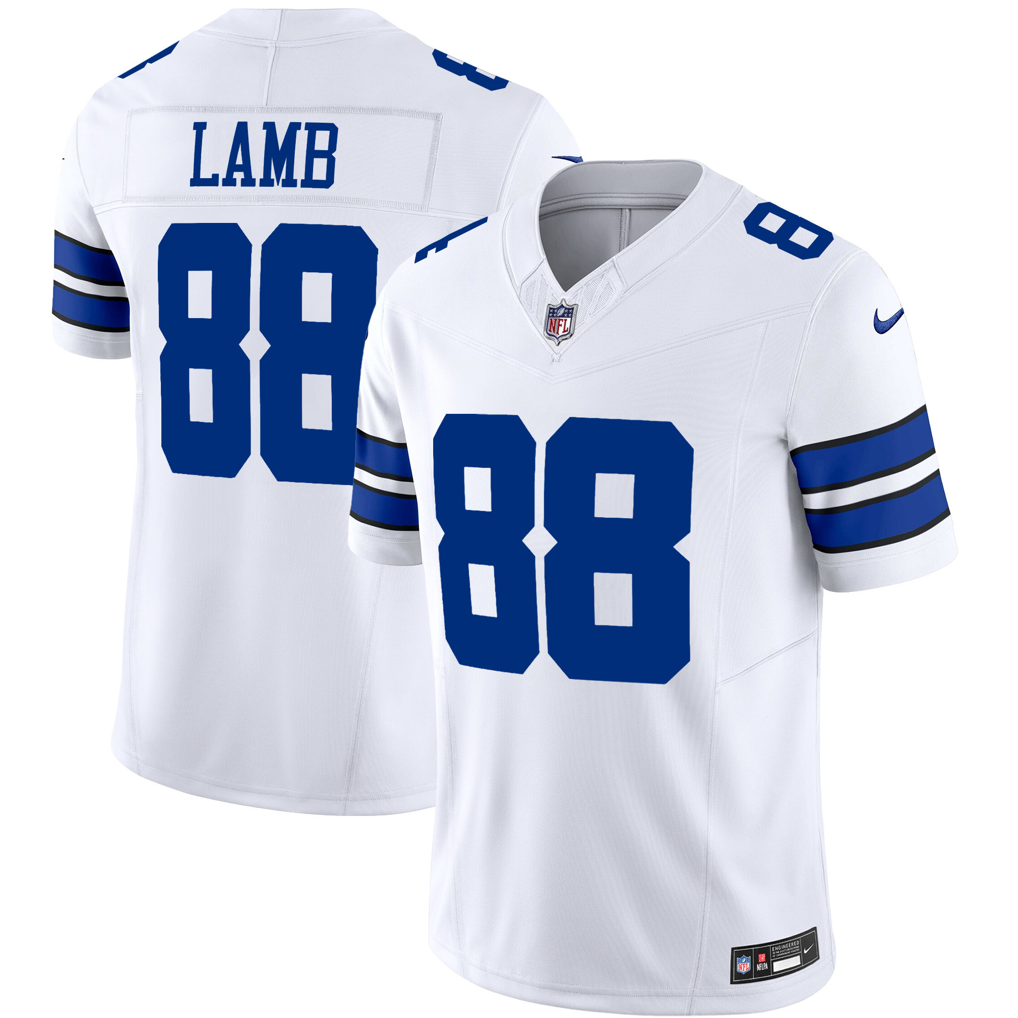 CeeDee Lamb Men's Dallas Cowboys Vapor Limited White Jersey - All Stitched 