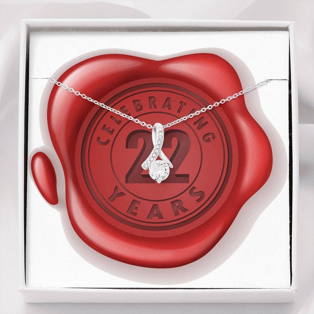 Celebrating 22 Years Anniversary Alluring Beauty Necklace Birthday Gift For Mom
