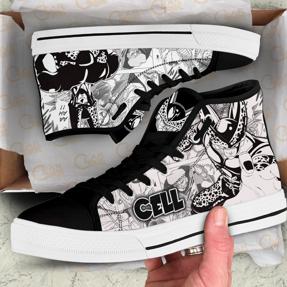 Cell High Top Shoes Dragon Ball Custom Manga Sneakers