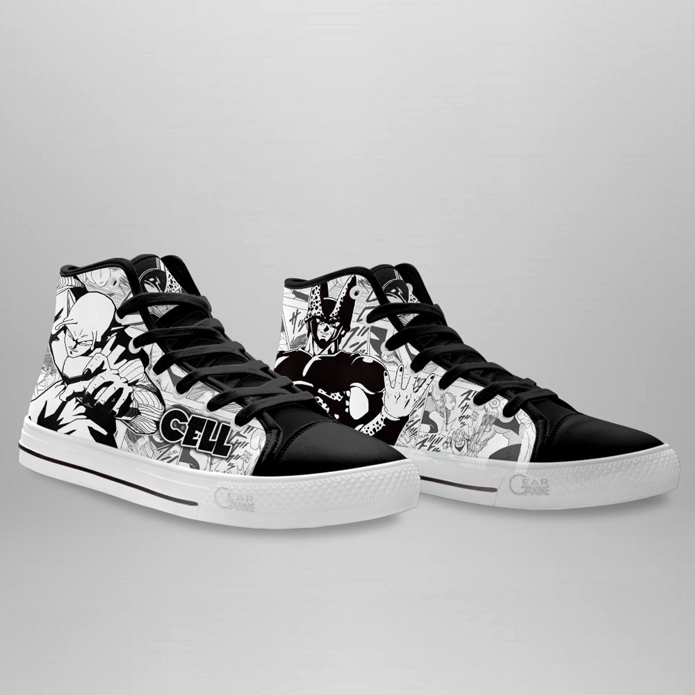 Cell High Top Shoes Dragon Ball Custom Manga Sneakers