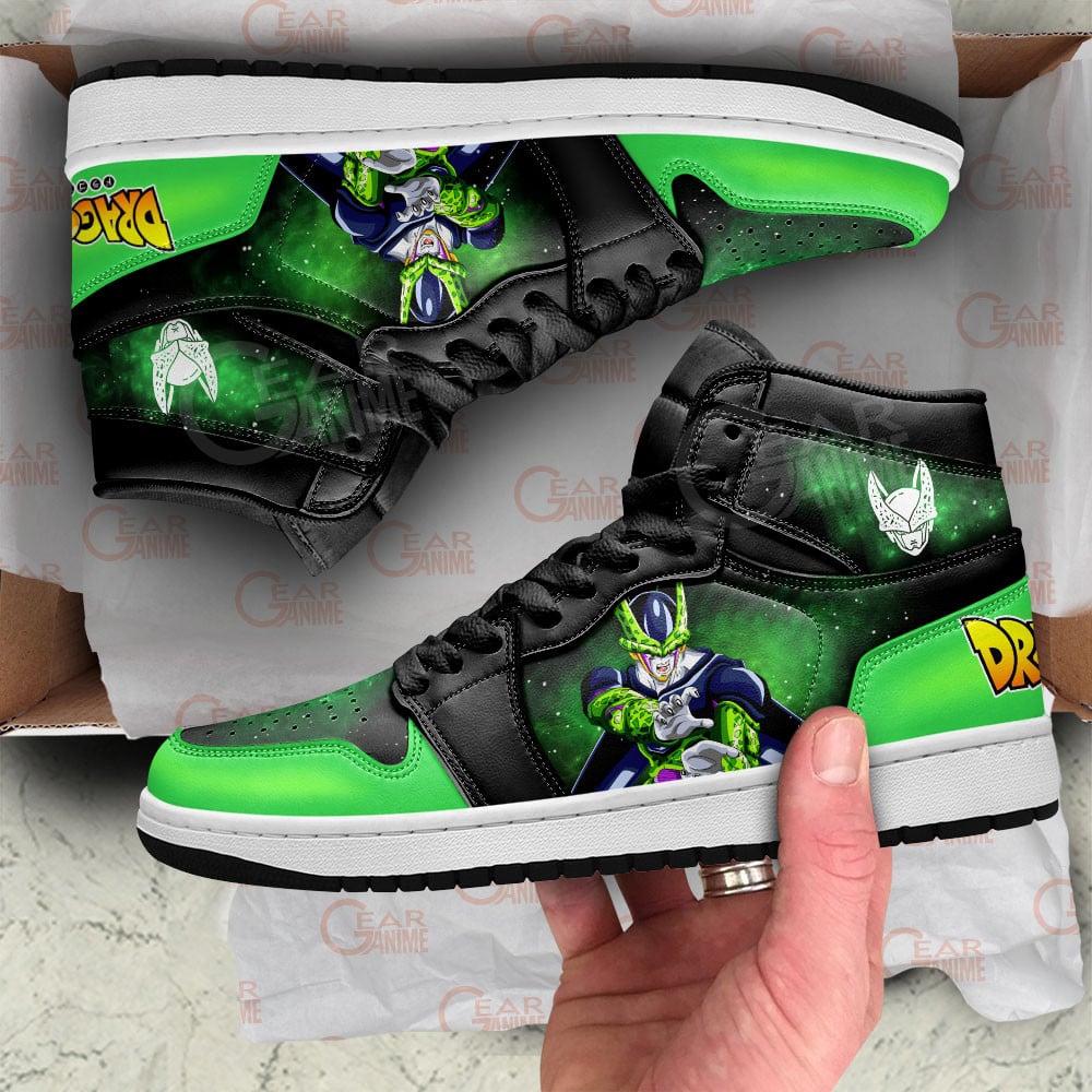 Cell JD1s Sneakers Dragon Ball Anime Shoes Mix Galaxy, Air Jordan Hightop