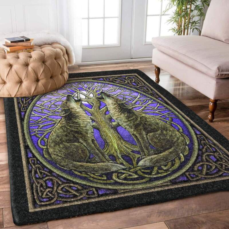 Celtic Wolf Limited Edition Rectangle Rug
