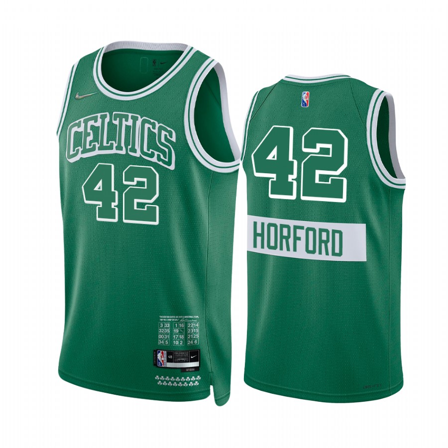 Celtics Al Horford City Edition Green 2021-22 Jersey Diamond 75th Anniversary