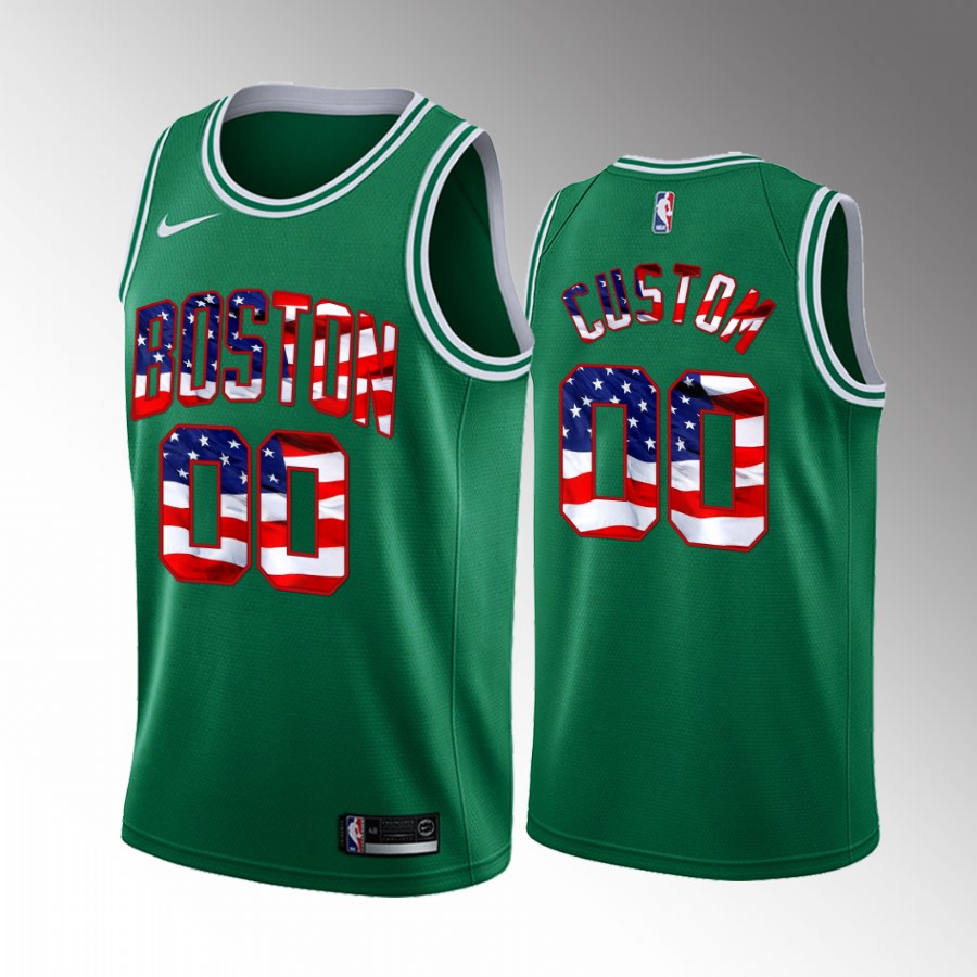 Celtics Custom #00 2022 4th of July Jersey