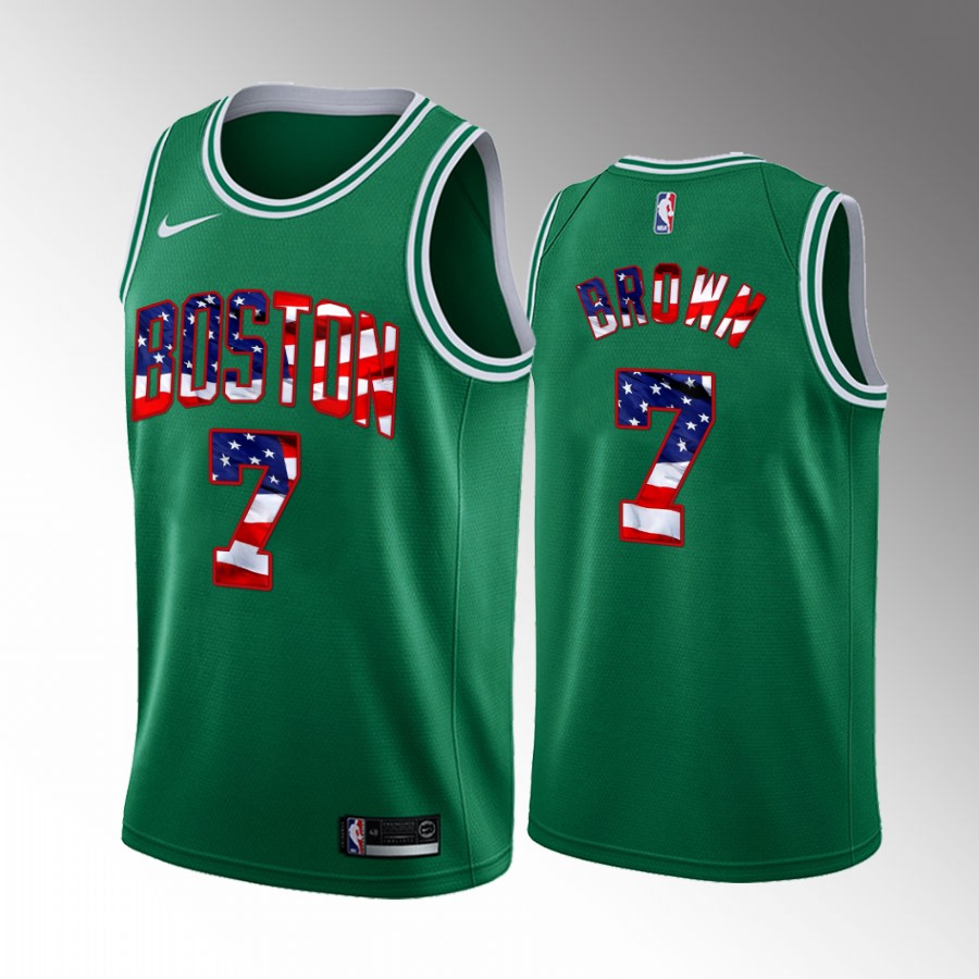 Celtics Jaylen Brown #7 2022 4th of July Jersey